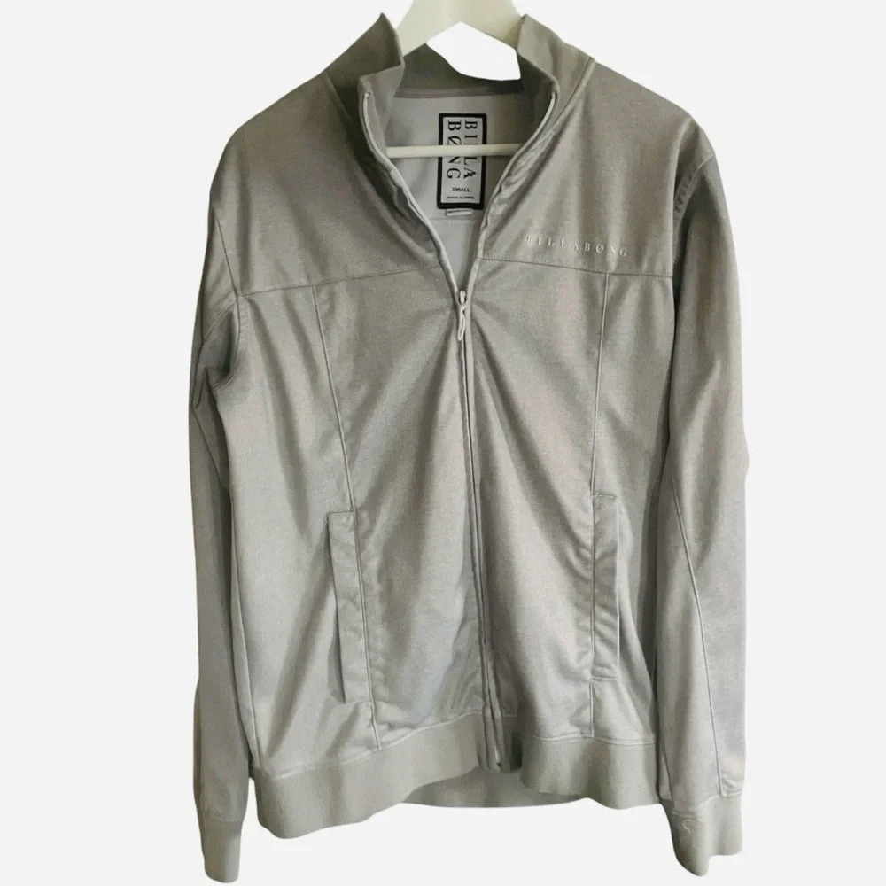 Billabong Gray Track Jacket Mens Size Small Athleisure Athletic